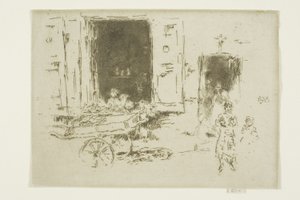 The Barrow - Marolles-distriktet, Bryssel av James Abbott McNeill Whistler