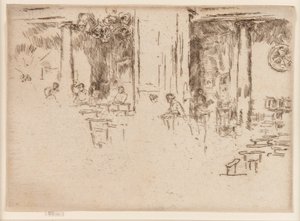 Kyrkan - Bryssel (tillbedjan) av James Abbott McNeill Whistler