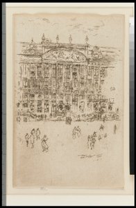 Kyrkan - Bryssel (tillbedjan) av James Abbott McNeill Whistler