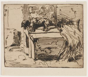 Hunden på kenneln av James Abbott McNeill Whistler