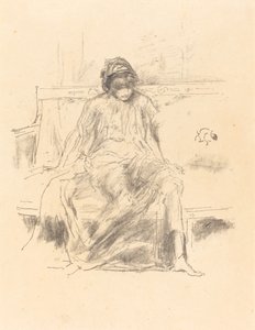 Den draperade figuren, sittande av James Abbott McNeill Whistler