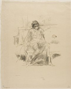 Den draperade figuren, sittande av James Abbott McNeill Whistler