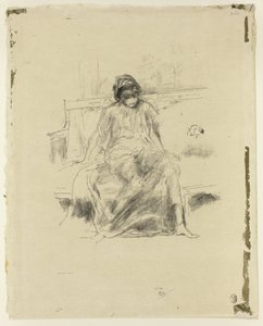 Den draperade figuren, sittande av James Abbott McNeill Whistler