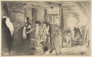 Smedjan, ur "En serie om sexton etsningar med scener från Themsen och andra motiv" av James McNeill Whistler