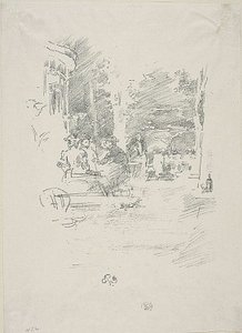 Lilla Café au Bois av James Abbott McNeill Whistler