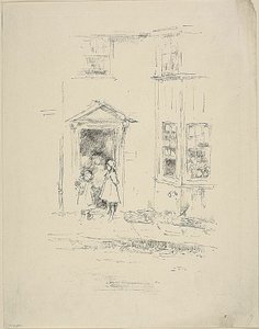 Den lilla dörröppningen, Lyme Regis av James Abbott McNeill Whistler