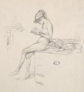 Den lilla nakna modellen som läser av James McNeill Whistler