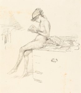 Den lilla nakenmodellen som läser av James McNeill Whistler