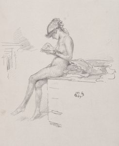 Den lilla nakna modellen som läser av James McNeill Whistler