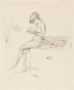 Den lilla nakna modellen som läser av James McNeill Whistler