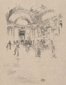 Den långa galleriet, Louvren av James McNeill Whistler