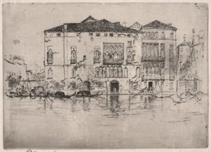 Palatsen, från den första Venedig-uppsättningen (Venedig, en serie med tolv etsningar) av James Abbott McNeill Whistler