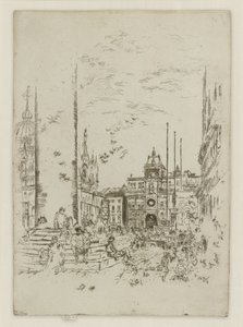 Piazzettan, från den första Venedigserien (Venedig, en serie om tolv etsningar) av James McNeill Whistler
