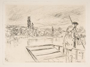 Flatbottnad båt av James McNeill Whistler