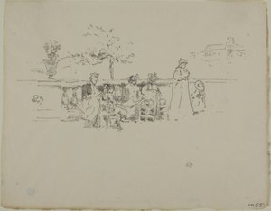The Terrace, Luxemburg av James Abbott McNeill Whistler