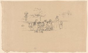 The Terrace, Luxemburg av James Abbott McNeill Whistler