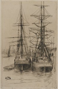 De två skeppen av James Abbott McNeill Whistler