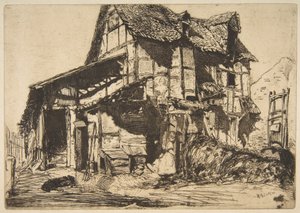 Det osäkra hyreshuset (Den gamla gården) av James McNeill Whistler
