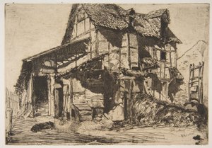 Det osäkra hyreshuset (Den gamla gården) av James McNeill Whistler