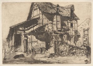 The Unsafe Tenement, från den franska uppsättningen (Douze Eaux-Fortes d av James Abbott McNeill Whistler