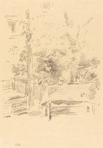 En-mot-en i trädgården av James Abbott McNeill Whistler