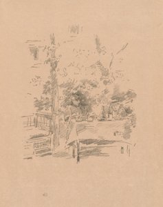 En-mot-en i trädgården av James Abbott McNeill Whistler