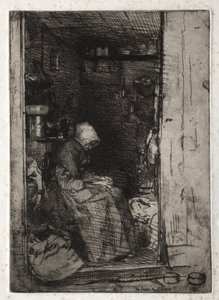 Tolv etsningar från naturen:  La Veille aux Loques av James McNeill Whistler
