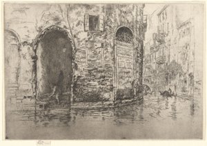 ”Två dörröppningar”, ur den första Venedig-serien (Venedig, en serie med tolv etsningar) av James McNeill Whistler
