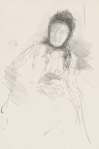 Oavslutad skiss av Lady Haden av James Abbott McNeill Whistler