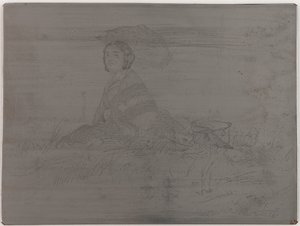 <em>En Plein Soleil</em>. Oavbokad tallrik från Twelve Etchings from Nature (The French Set) av James Abbott McNeill Whistler