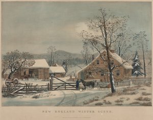 New England vinterscen av James Merritt Ives