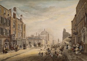 Utsikt mot Hanover Square Visar Holles Street, London
