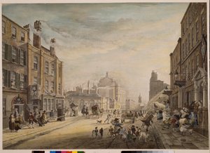 Utsikt mot Hanover Square Visar Holles Street, London, 1773-1791