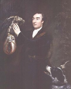 Falkoneraren, ett porträtt av konstnärens bror Samuel Northcote av James Northcote