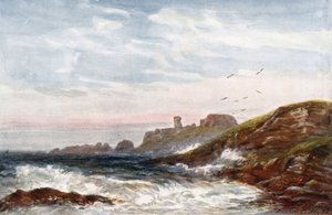 "Dunbar Castle" (färglitografi)