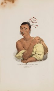 AT-TE-CONSE eller Den unga hjorten; En Chippewayhövding, från The Aboriginal Portfolio av James Otto Lewis