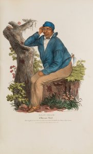 BILLY SHANE; En shawneehövding, från The Aboriginal Portfolio av James Otto Lewis