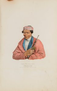 CAN-NO-SA-QUA; En hövding från Pottowattomie, från The Aboriginal Portfolio av James Otto Lewis