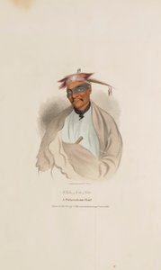 CHA-CO-TO, en hövding från Pottowattomie, från The Aboriginal Portfolio av James Otto Lewis
