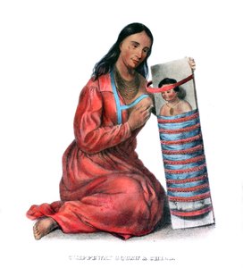 Chippeway (Ojibwe) kvinna och barn