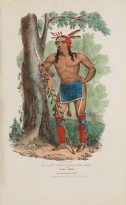 KAA-NUN-DER-WAAGUINSE-ZOO eller Bärplockaren; En berömd Chippewa-hövding, från The Aboriginal Portfolio av James Otto Lewis