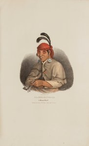 NA-SHE-MUNG-GA, en Miami-hövding, från The Aboriginal Portfolio av James Otto Lewis