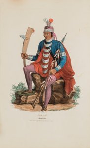 RICHARDVILLE; En Miami-hövding, från The Aboriginal Portfolio av James Otto Lewis