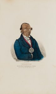 RICHARDVILLE; Överhövdingen för indianernas Miami-stam, från The Aboriginal Portfolio av James Otto Lewis