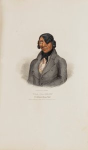 WAA-BA-SHAW; En hyllad siouxhövding, från The Aboriginal Portfolio av James Otto Lewis
