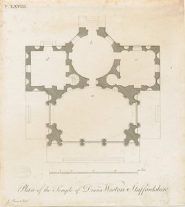 Weston-under-Lizard - The Temple of Diana: gravyr, nd [c 1765-1770] (tryck)