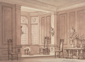 Hall i en gotisk herrgård
