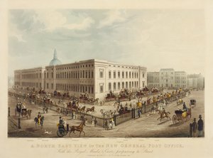 North East view of the New General Post Office, 1829 av James Pollard