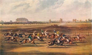 Race for the Great St. Leger Stakes, 1836. Approvation - Off in good Style, 1837. av James Pollard