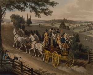 Scencoach (färgad gravyr)
